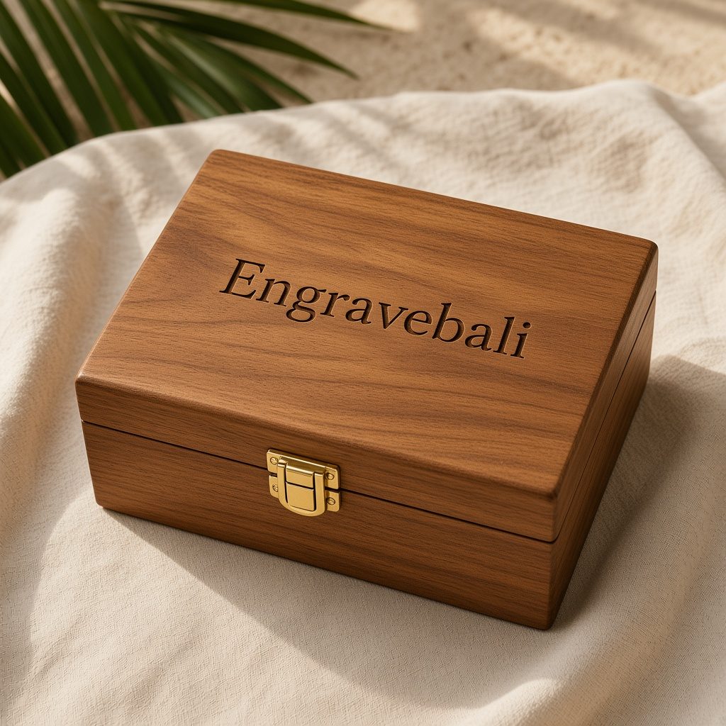 Keepsake Box – souvenir kayu custom grafir Engravebali Bali